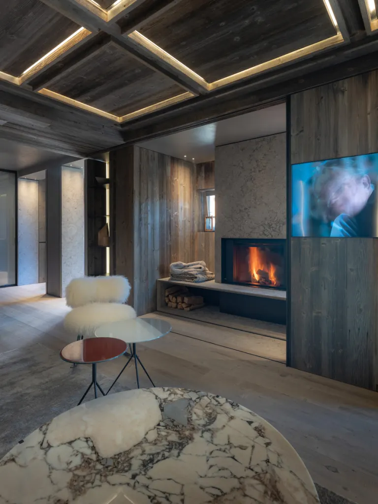 Casa Marzo – soggiorno e camino
